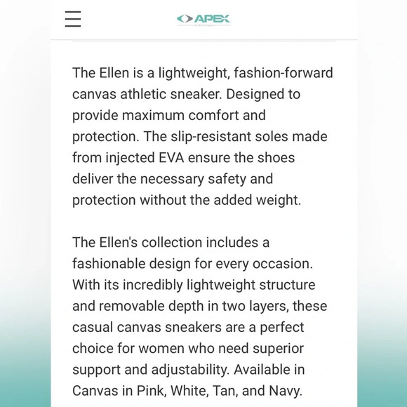 Apex Women's Ellen Canvas Sneakers Navy Blue Size 5 - Picture 8 of 9